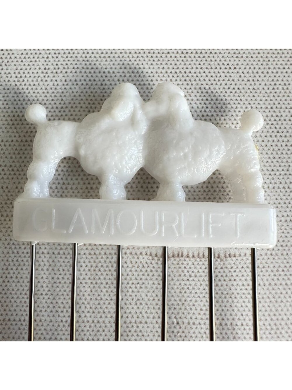 Kurtell Glamourlift Poodle Hair Pick Comb Pearlescent Plastic 1950s